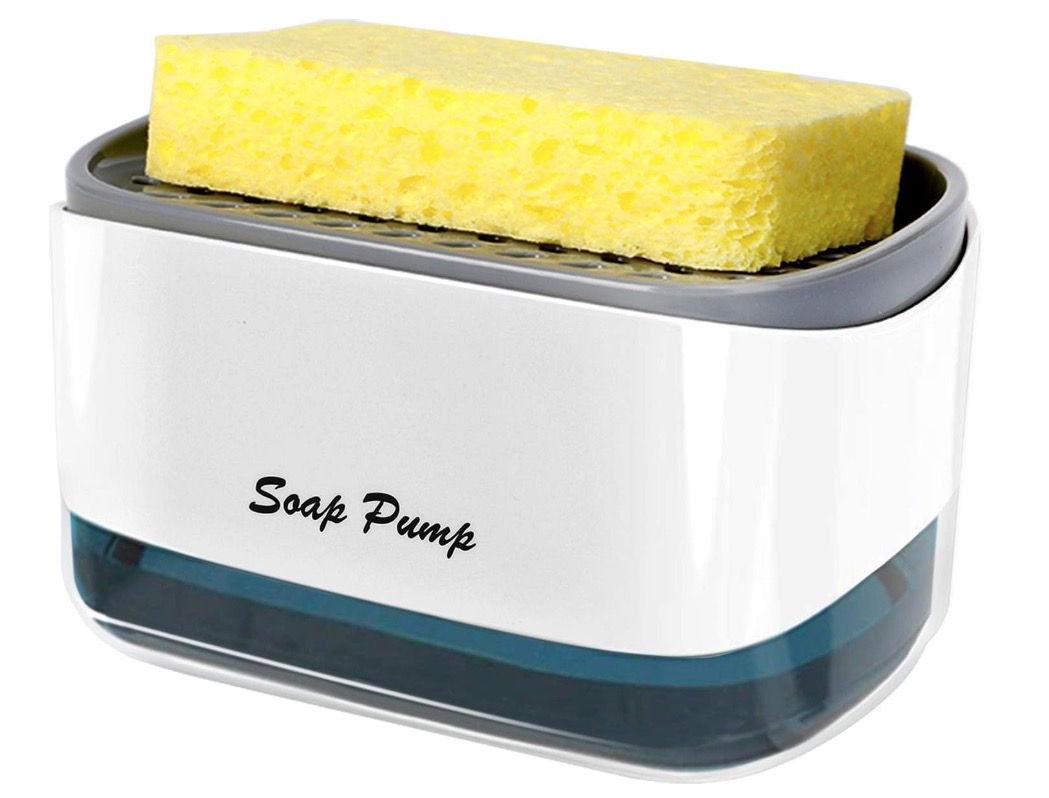 Dispenser de Sapun 2 in 1 Cu Burete 12 oz